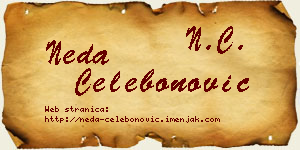 Neda Čelebonović vizit kartica